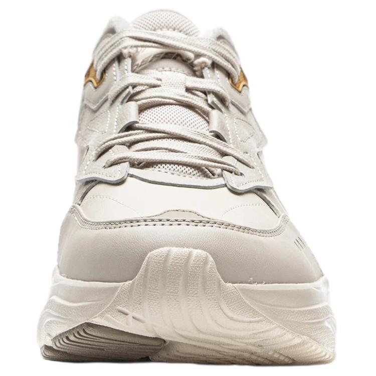 Li Ning LN DEFENDER Synthetic Leather Mid top Chunky Sneakers Men's Taupe AGCV425-2/