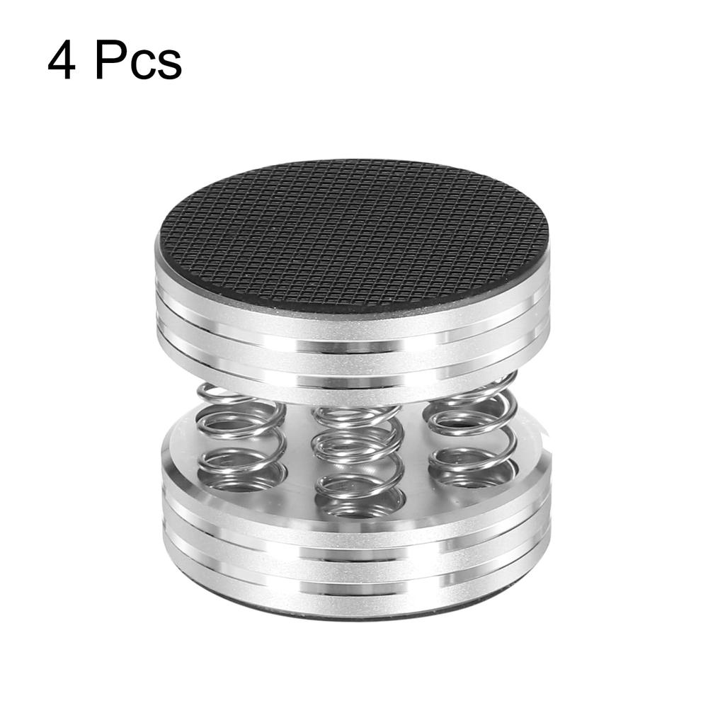 uxcell 4pcs Subwoofer Insulation Pads, 45x40mm Speaker Insulation Pad Feet, Turntable, Audio Studio Monitor Insulation Pads, Silver