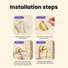 Zuignap Haken 360-graden Draaibare Wandmontage Organizer met 6 Haken Geen Boren Ophangrek voor Keuken Badkamer Commode Kookgerei Sleutels