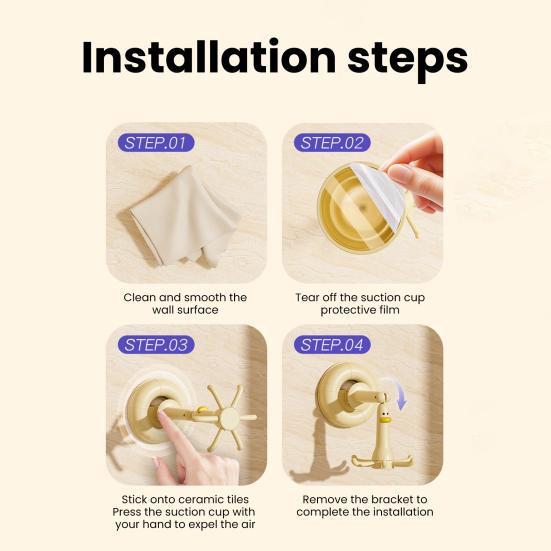 Zuignap Haken 360-graden Draaibare Wandmontage Organizer met 6 Haken Geen Boren Ophangrek voor Keuken Badkamer Commode Kookgerei Sleutels