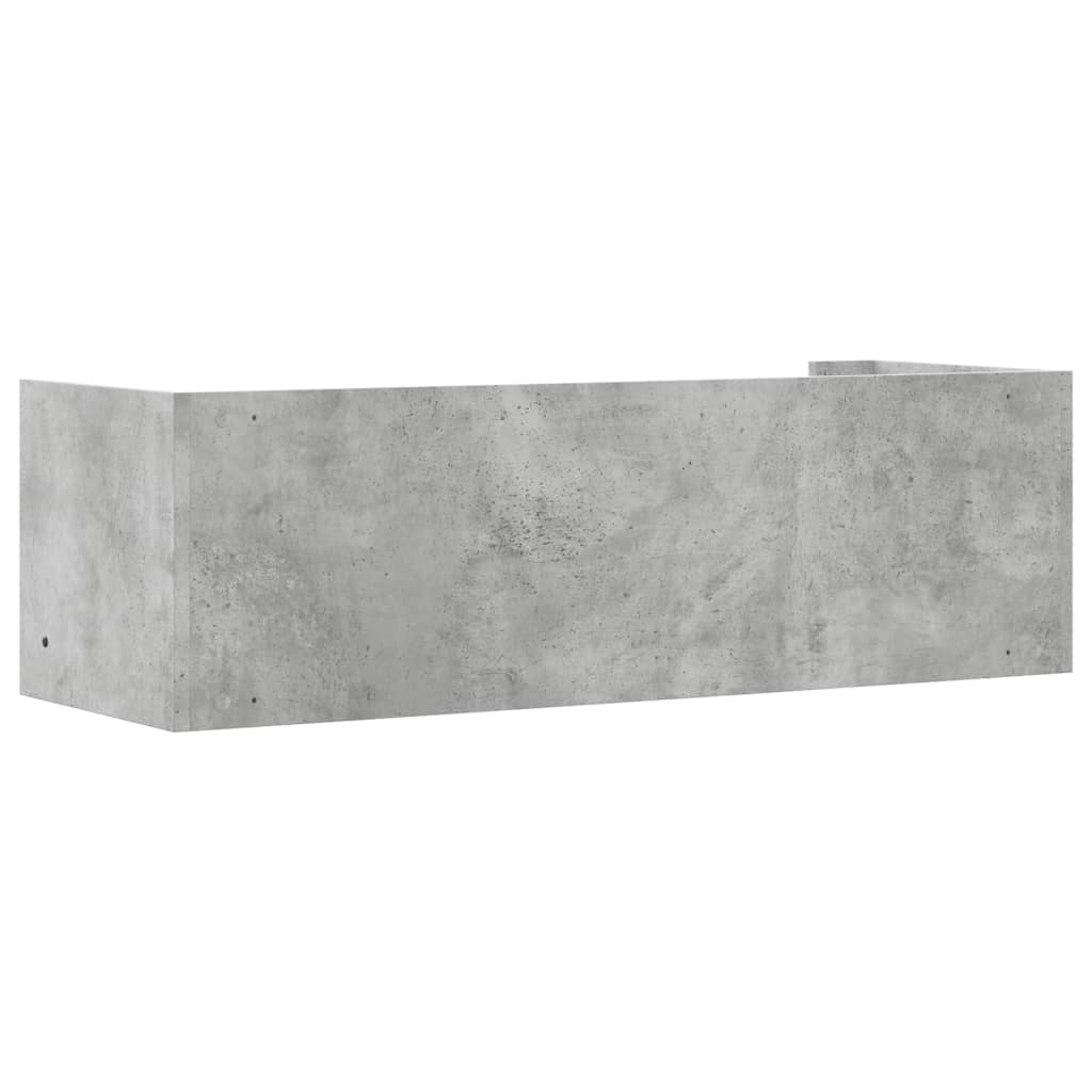 Wall Shelf Concrete Grey 100 x 35 x 30.5 cm Particleboard