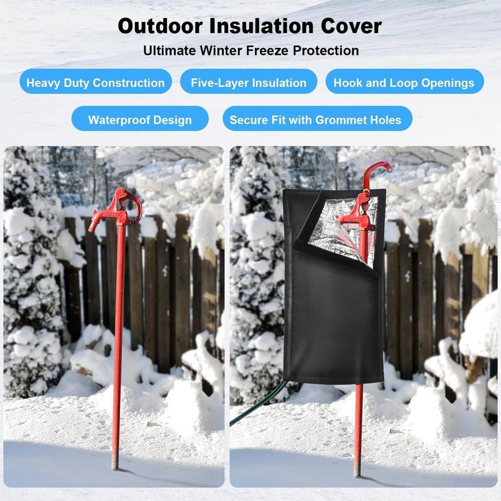 Outside Faucet Cover Freeze Protection Winterizing Insulation Cover Fire Hydrants Freeze Protector For Spigot Backflow Winter