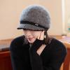 Winter Mother Wool Hat Women's Fleece Thickened Duck Tongue Warm Hat In The Elderly Cold-proof Knitted Hat
