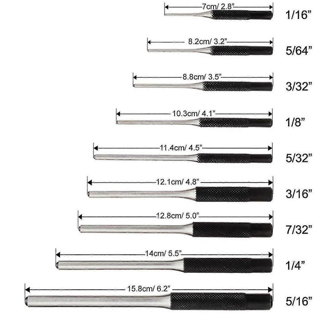 Roll Pin Punch Set 9 Pieces Roll Pin Starter Punch Set, Gunsmith Punch