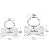 Hollowed Paw Shaped Collar  Pendant Engraved Dog Name Label Stainless Steel Shiny Puppies Tags