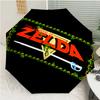 Parapluie Automatique Imprimé Z-Zelda Legends, Structure en Fer à 8 Baleines, Poignée en Plastique, Convient pour les Voyages en Plein Air et le Quotidien, Cadeau Idéal
