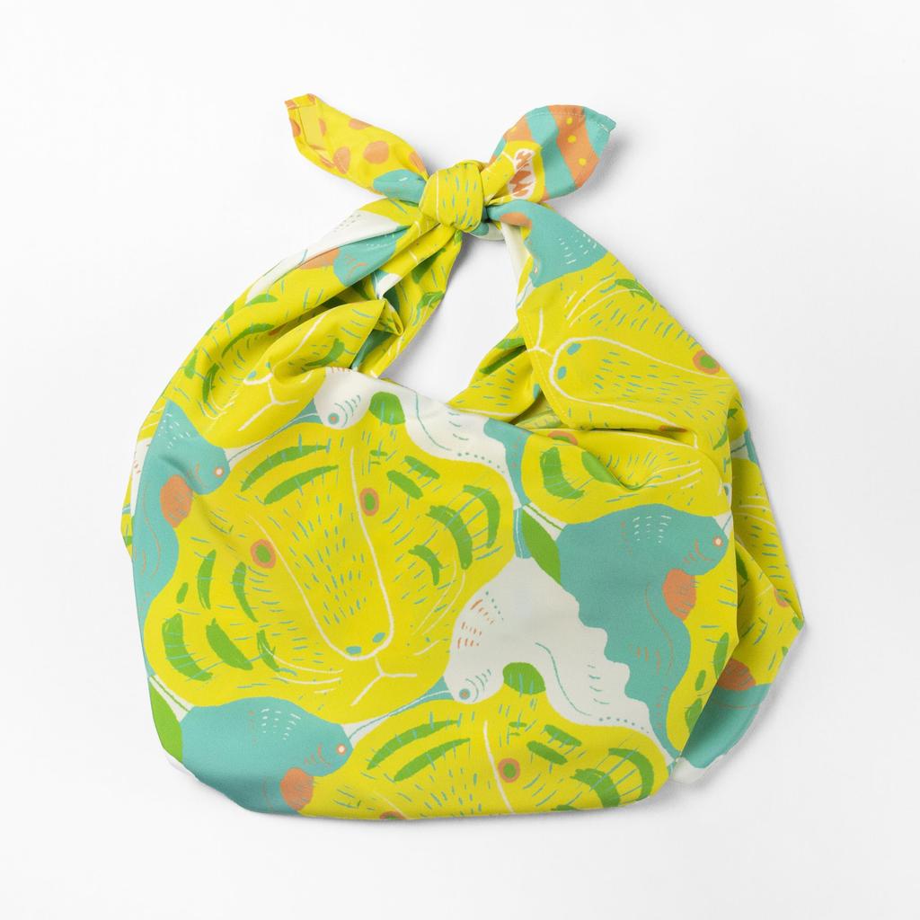 Asakura Senpu Ultra Plain Tiger and Bird Water-Repellent Furoshiki, Nagare, Weave,