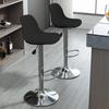Bar Stools Set of 2 Faux Leather Counter Height Barstools with Back & Footrest Height Adjustable Swivel Bar Chairs Modern Armless Island Stool