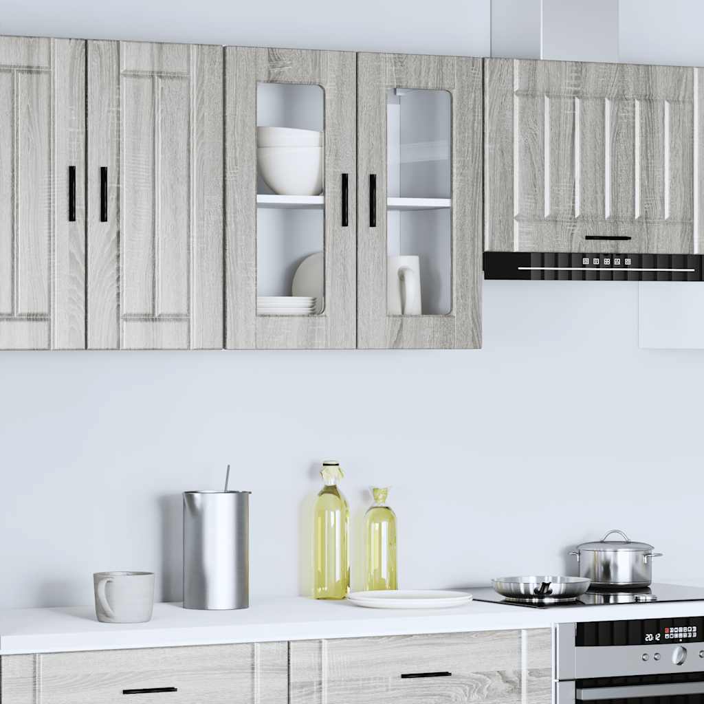 Vidaxl Kitchen Wall Cabinet with Glass Doors, Porto
