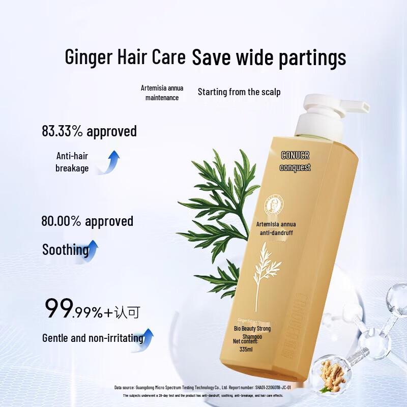 ConQUER Artemisia & Ginger Anti-Dandruff Strengthening Shampoo Set