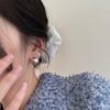 Retro Geometric Hoop Earrings: Stylish Round Ball Backs, Cool & Exaggerated Hip Hop Fashion