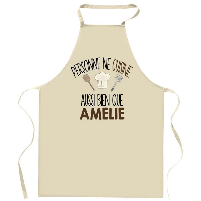 Tablier de cuisine - Planetee AMELIE - Impression bretonne - Coton résistant - Liens ajustables
