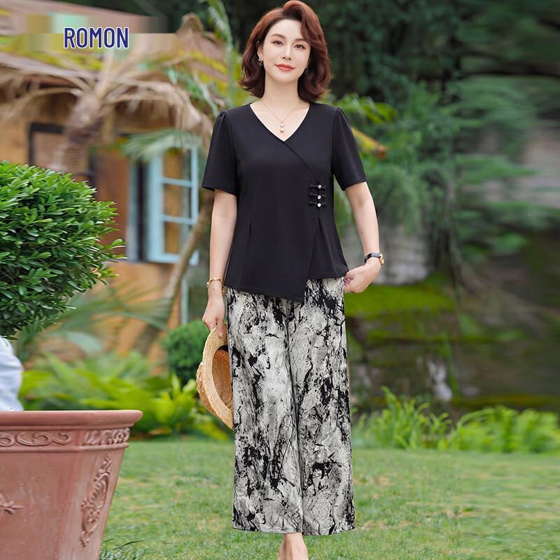 Luomeng Women s Casual Summer Two-Piece Set 3XL