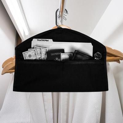 Hanger Diversion Safe HiddenPocket Safe Fits Under Hanging Clothes With Pocket To Hide Valuables For Home Or Travel