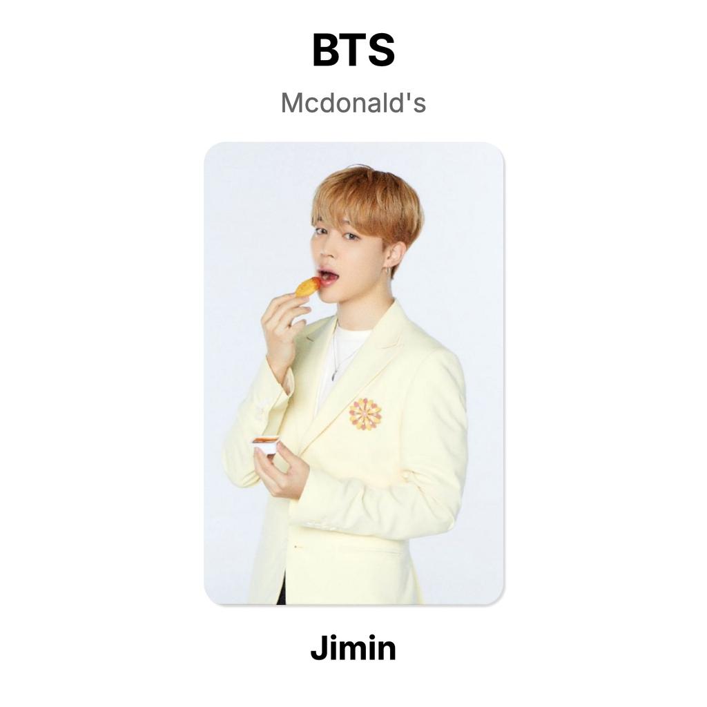 BTS Offizielle Fotokarte von McDonald's