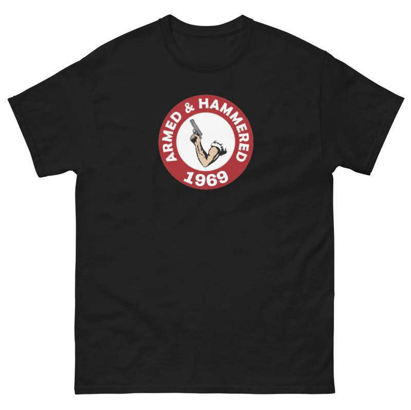 

Mens Armed and Hammered 1969 Unisex T-Shirt Funny Drinking DUI Gym Sarcastic Humor Tee M