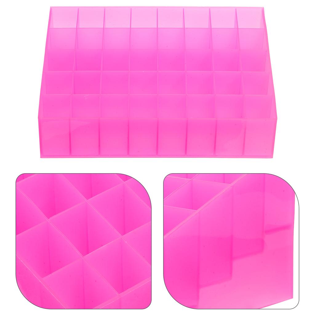 Lipstick Storage Box 40 Slots Holder Makeup Organizer For Jewelry Rings Beads Countertop Dresser Storage