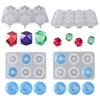 Resin Beads Molds with Hole Silicone Resin Epoxy Molds for Cabochon Gemstone Pendant Earrings Jewelry Casting Molds