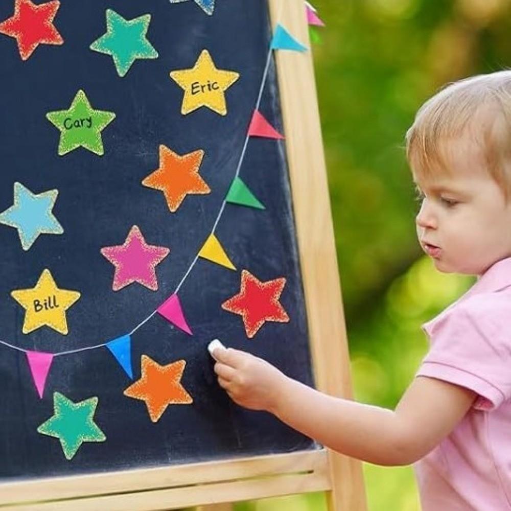 108pcs Cutouts Pentagram Decorative Border DIY Craft Billboard Decoration Poster Decoration