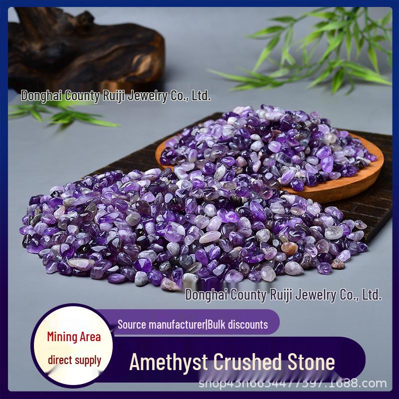 

Dreamy Amethyst Raw Stone Granules: Demagnetizing Amethyst Chips for Fish Tanks and Flower Pot Decor 3-5mm 100g аметист