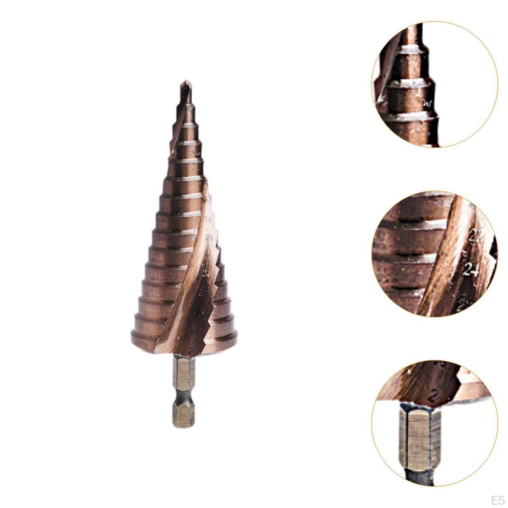 M35 Cobalt Step Drill Bit Replace for Industrial Wood Drilling Hole Woodwork 66mm
