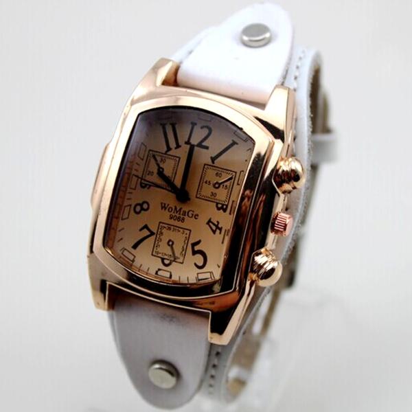 New  Watches Women Fashion Ladies Watches Womage Vintage Fashion Rose Gold Square Head Quartz Watches Womens wristwatch