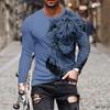 T-shirt à manches longues imprimé en 3D pour hommes, motif de discussion, rue hip hop, t-shirt homme, grande taille 6XL, printemps, automne