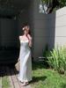 Elegant French Summer Waist-Cinching Slim-Fit Backless Camisole Dress for Women