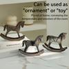 Nordic Retro Wooden Rocking Horse Ornament Desk Decor Balance Art Adornment Miniature Rocking Horse Christmas Decor Kids Gift