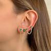 2026 New Style Colorful 5A Cubic Zirconia Gold Plated Turquoise Pear Shaped Drop Earring for Fashion Women