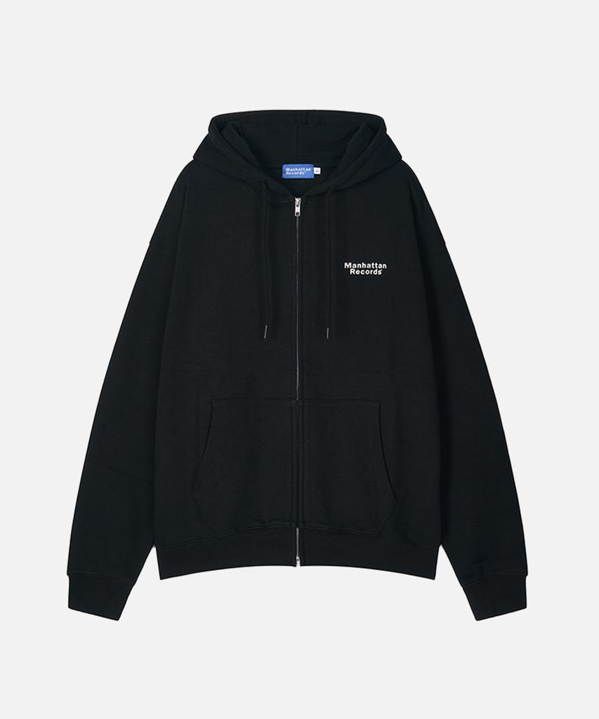 Manhattan Records Classic Logo Zip Up Hoodie - Black