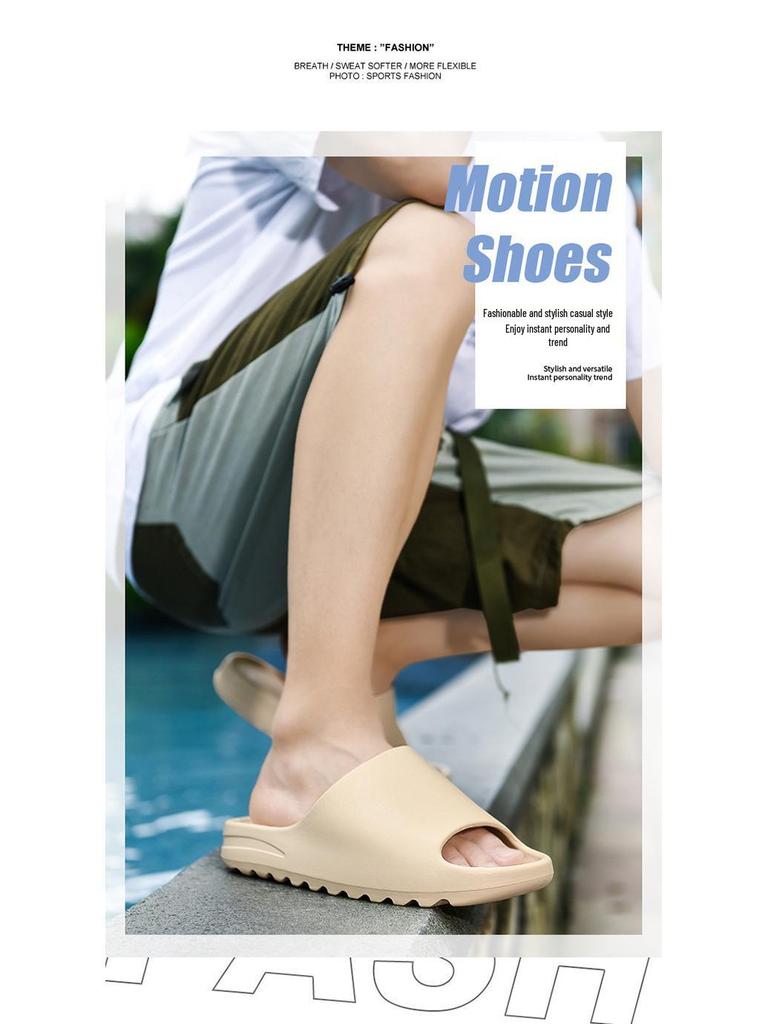 Men's Coconut Ripe Sandals: Summer Outdoor Non-Slip Thick Sole Beach Slippers for Couples