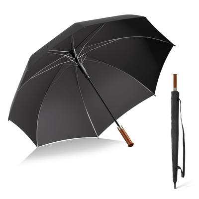 New Cane Umbrella with Durable 122cm Automatic 280T 3 Premium Wooden Recessed and Severe Weather Includes Storage Snowscape Extra-Large Ribs,