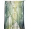 Dark Green Triangle Irregular Graphic Chiffon Sheer Curtains For Living Room Bedroom Home Decoration Window Voiles Tulle Curtain