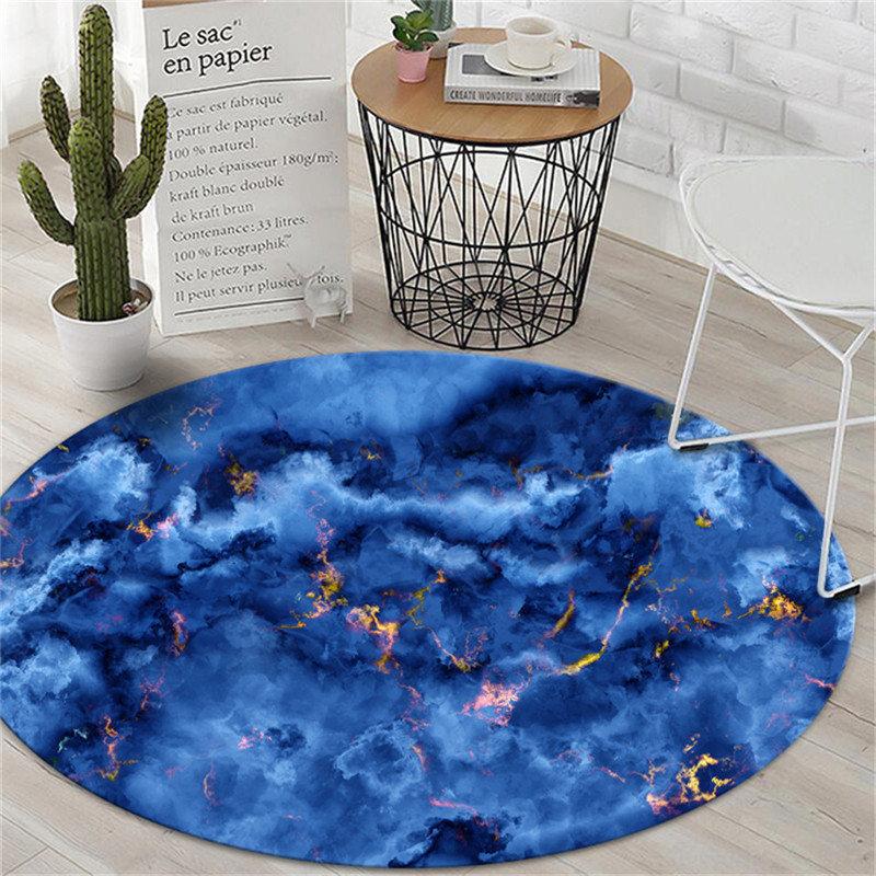 Children's Room Coffee Table Carpet Living Room Chair Cushion Non-slip Abstract Colorful Cloud Cushion Round Carpet