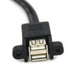 USB 2.0 A Male to Female Cable With Panel Mount Ear For Enhances Stability