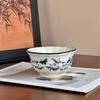 French Blue And White 8-Inch Plate Plate Rice Bowl Coffee Cup Plate Tableware Set Household Gift Tableware Light Luxury Retro