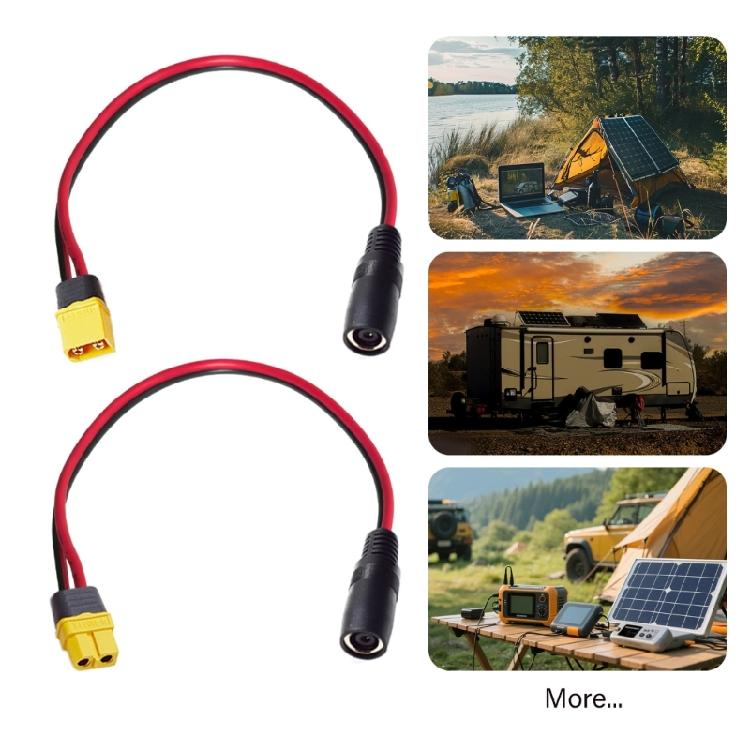 DC8020 Female Wire 14AWG 30Cm Outdoor Power Supply Replacement For Power Station Drones Battery Charging Cable