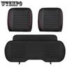 WTEMPO Automotive Universal Seat Cushion Fully Covered with Strips Front Anti-skid No Binding No Backrest Rear Three Person Leather Seat Cushion
