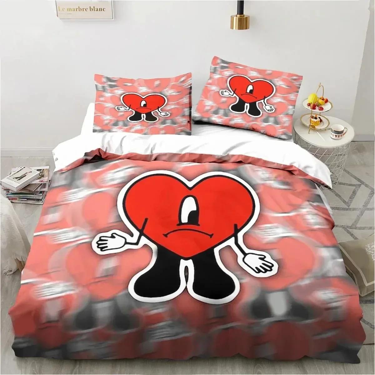 

3D Print Funny Bad Bunny Un Verano Sin Ti Comfortable Duvet Quilt Cover Pillowcase Bedding Set Bedroom Decoration Home Textile 70x133cm 2pcs