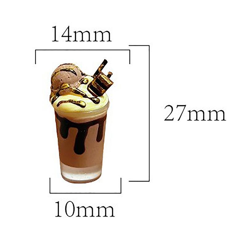 1/12 Dollhouse Miniature Accessories Decoration Mini Hazelnut Cocoa Ice Mocha Cup Drink Model Toy Summer Beverage Ornaments