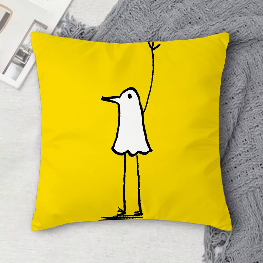 GGoodnight Punpun Doublesided Printed Square Decorative Cushion Cover for Sofa Living Room Home Decor