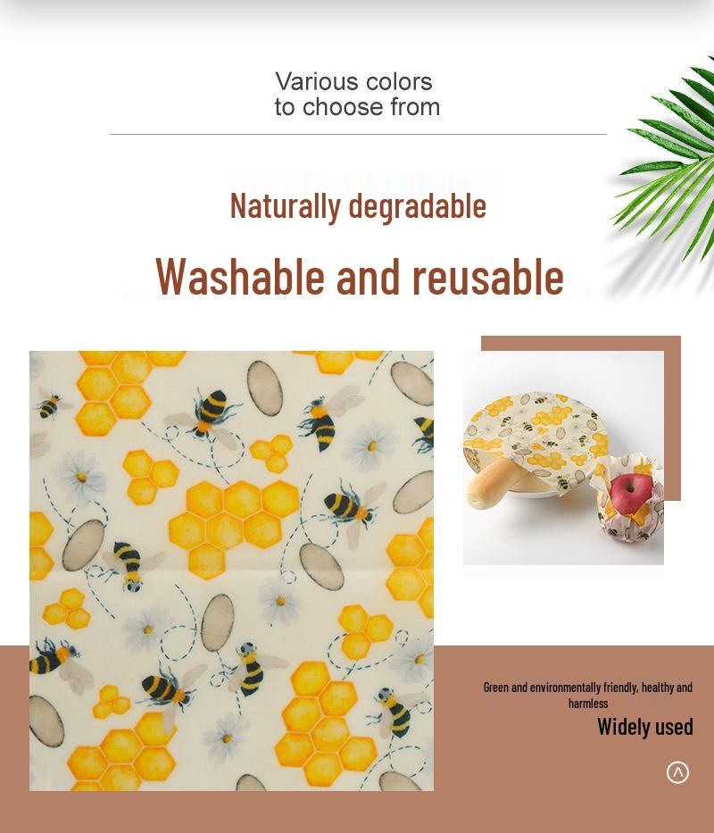 Beeswax Food Wrap Roll - Degradable & Food Grade for Preserving Fruits and Vegetables