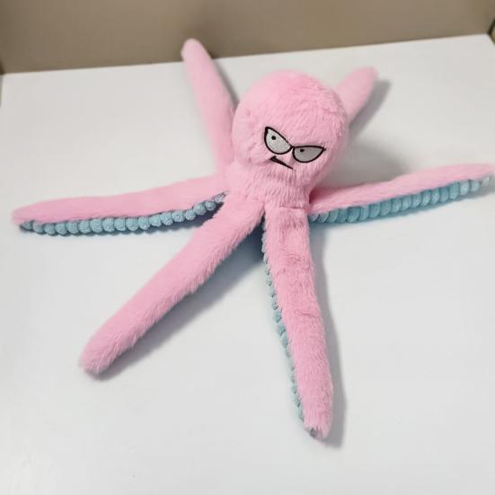 Dog Plush Octopus Toy Interactive Chew Toy Bite Resistant Sound Puppy Squeaky Octopus Rattle Pet Supplies