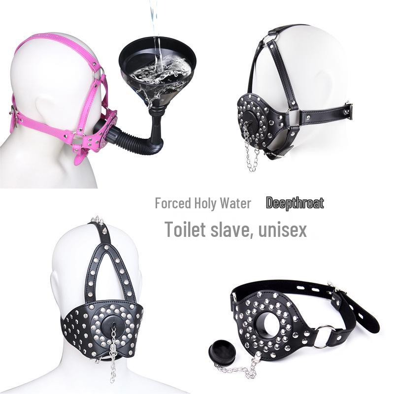 Single-Strap Mouth Gag with Holy Water Sprayer - Kinky Adult Toy for Men