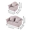 Handmade Miniature Sofa Model Figure 1/12 Dollhouses Decorative Accessories Detailed Wooden Furniture for Craft Project
