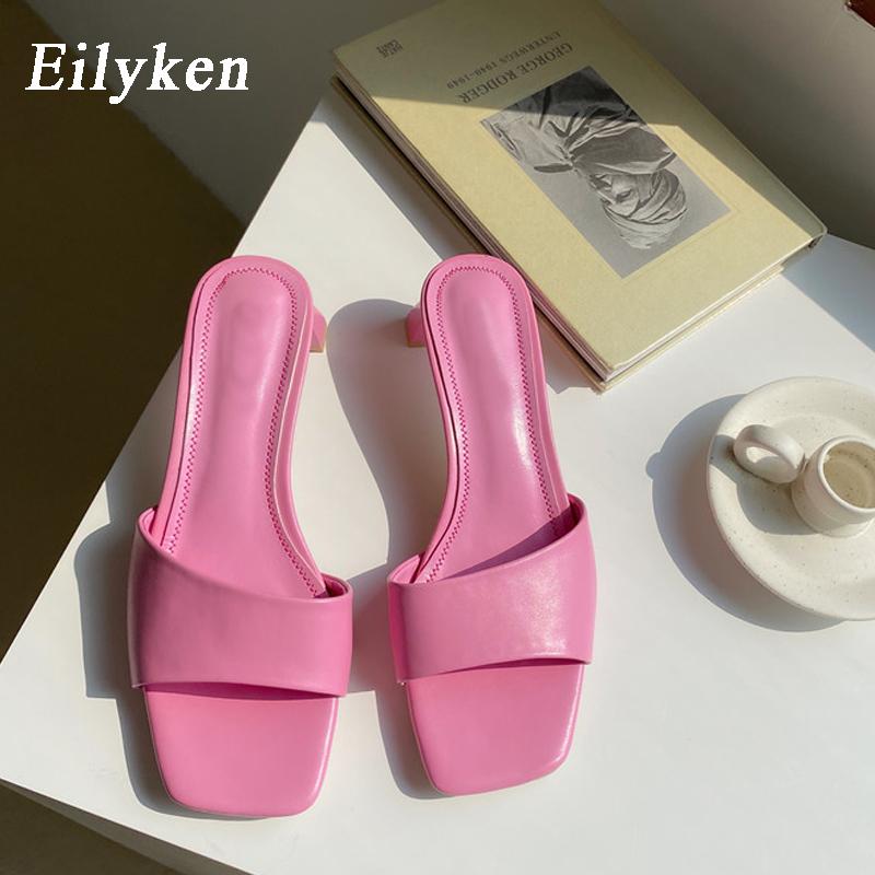 Fashion Eilyken Summer Brand Slippers Women Outdoor Beach Flip Flop Open Toe Flat Casual Low Heel Leisure Sandal Female Slides