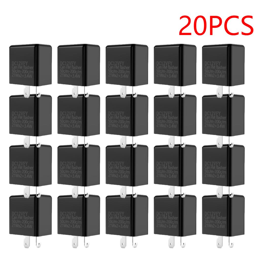 2/5/20PCS 2 Pin LED Flasher Relay 12V Adjustable Frequency Of Turn Signals Blinker Indicator Relays For Motorcycle Accessories