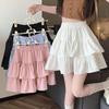 Girls' College Style Pleated Skirt - Anti-Exposure, Puffy Design for All Seasons