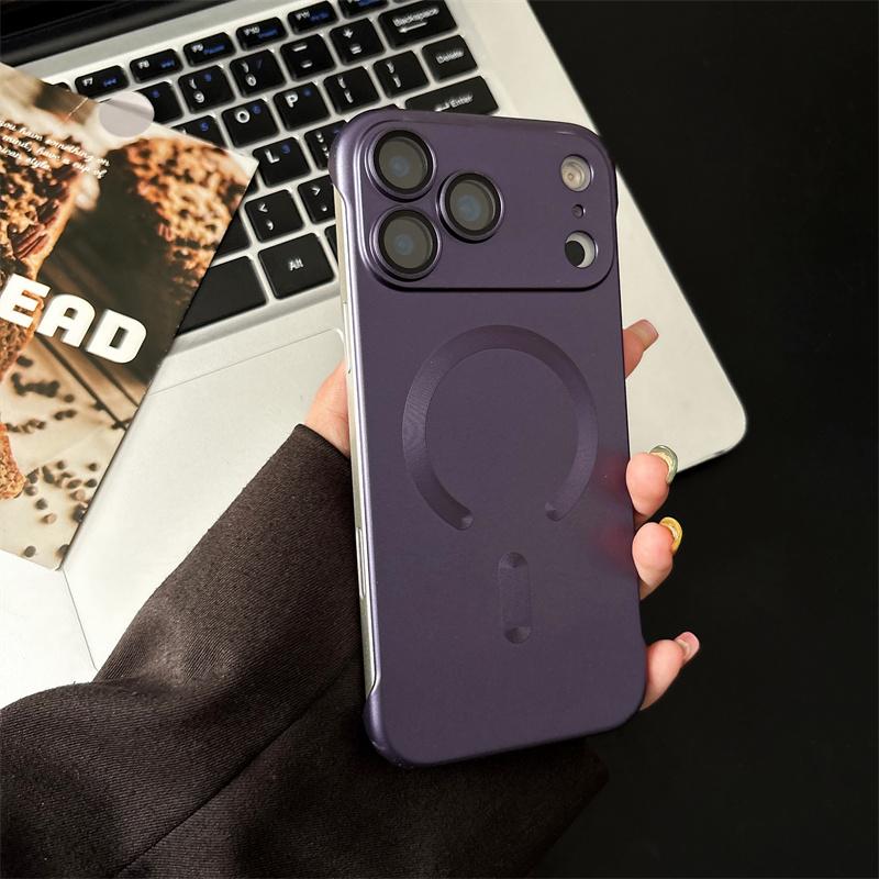 

Frameless Magnetic Case For iPhone 17 Air 16 15 14 Plus 13 12 11 Pro Max Plus For Magsafe Camera Protection Hard PC Back Cover iPhone 11 Pro Max